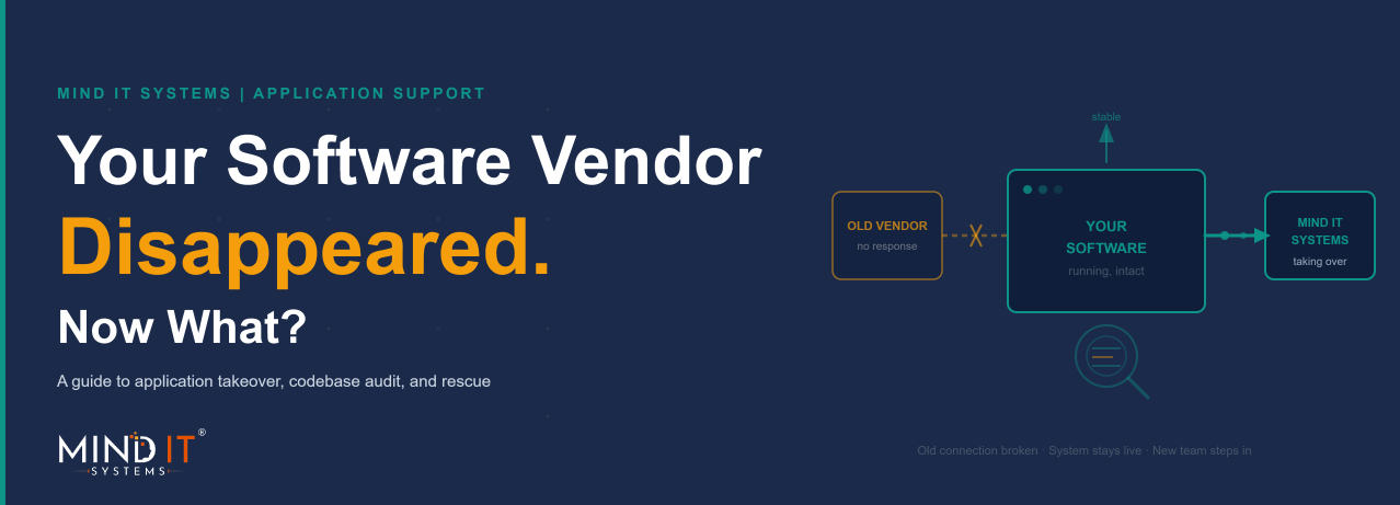 software vendor disappeared